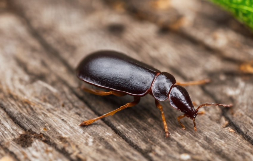 Close-up image of an aphid cluster on the underside of a nursery plant leaf, demonstrating a common nursery pest for identification and monitoring.