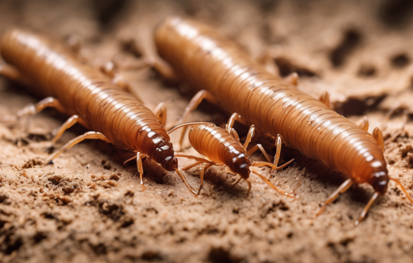 5 Signs Termite Tubes Indicate Active Slab Infestation - close-up of moist termite mud tube on concrete slab showing repair and worker access