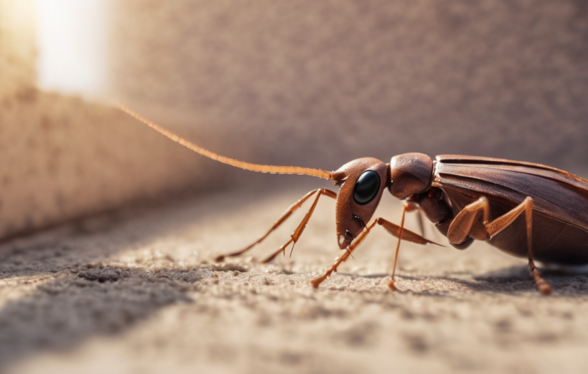 7 Winter Termite Inspection Checklist for Dubai Villas - villa inspector probing mud tubes near foundation in winter, moisture mapping visible