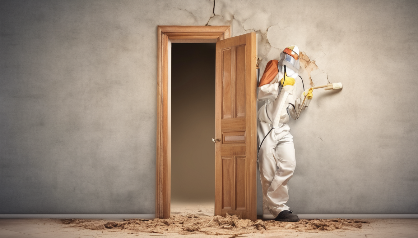 Infested wooden beam in Dubai villa showing hidden termite mud tubes and structural damage, highlighting overlooked repair costs exceeding AED 20,000 for property owners.