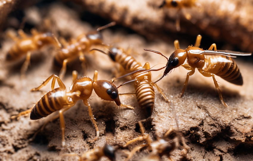 Close-up image of a subterranean termite mud tube on a wall, illustrating how termites use moisture-rich pathways to invade wooden structures and cause damage.