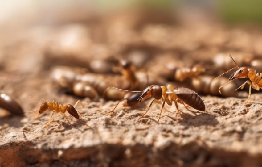 Advanced heat treatment equipment heating an infested wooden structure to eliminate termites effectively and safely without chemical pesticides.