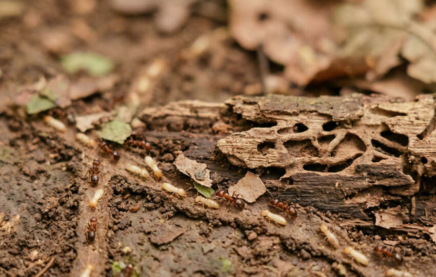 Evolutionary Adaptations for Efficient Foraging - Ants and termites use specialized workers to gather food and maintain their colonies. This image highlights the importance of these adaptations in pest management.