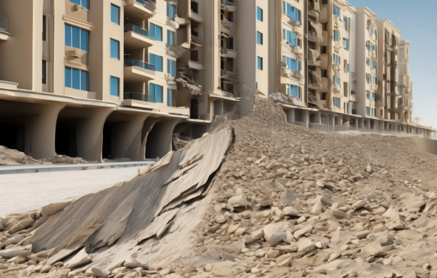 Common Rock Barrier Failures and Fixes in Dubai Properties - Close-up of settlement gaps in granite rock layer under villa foundation exposing termite mud tubes (98 characters)