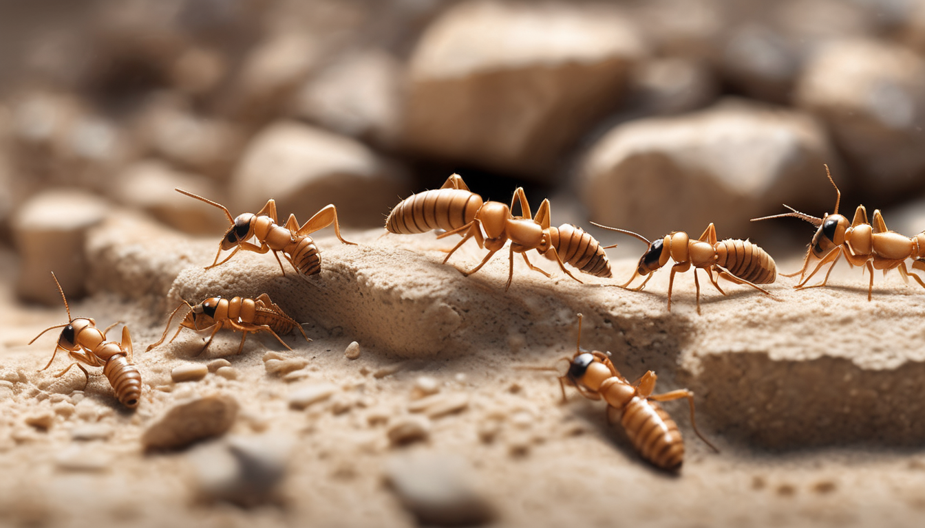 How Effective Are Rock Barriers Against Dubai Subterranean Termites - cross-section diagram showing rock barrier installation beneath villa foundation with depth measurements