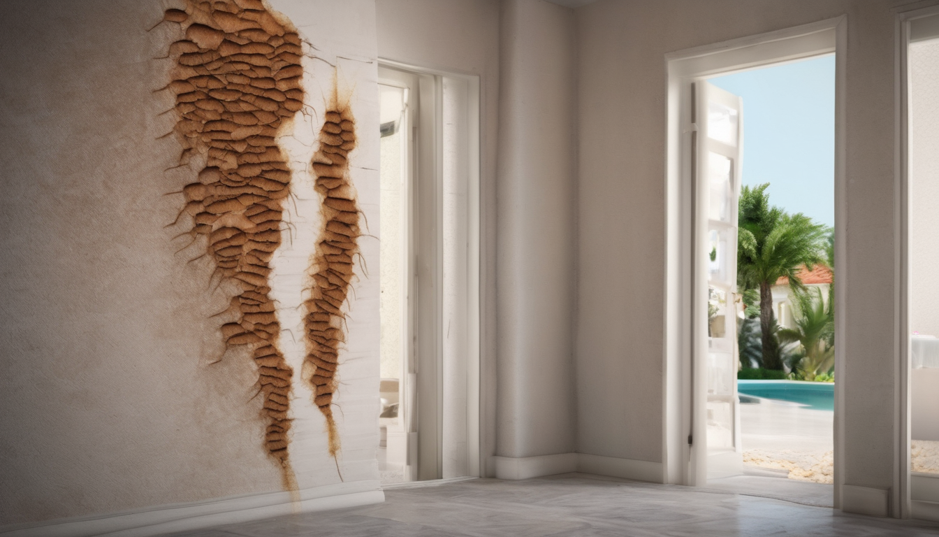 How to Inspect Your Villa for Hidden Termite Entry Points Before Damage - exterior perimeter with technician using moisture meter and torch