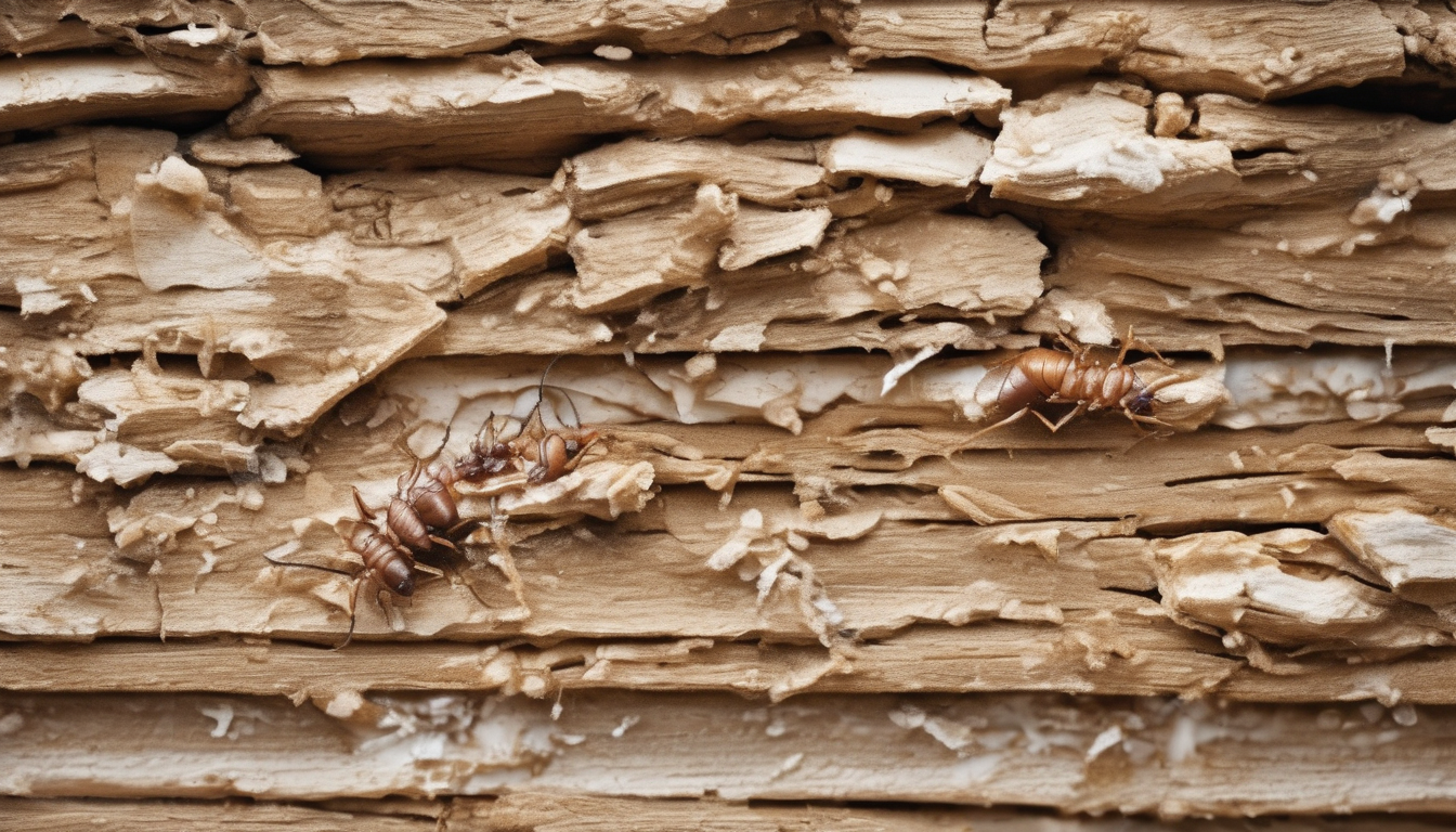 Signs of Formosan Termite Structural Damage in Texas - Hollow wood with mud packing in Texas slab foundation wall (98 chars)