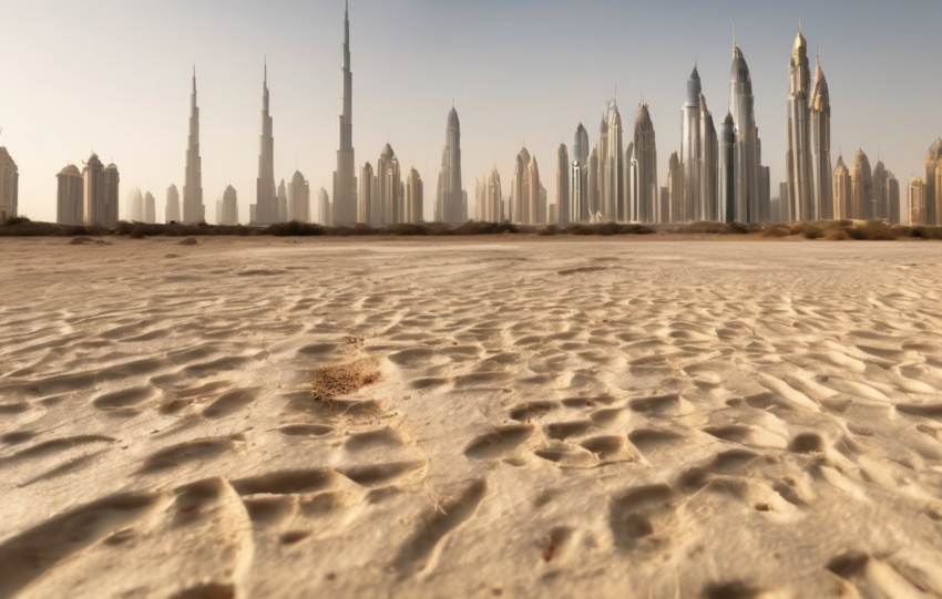 Step-by-Step Termite Moisture Mapping During Dubai Winter - thermal camera image showing moisture contrast along a villa foundation