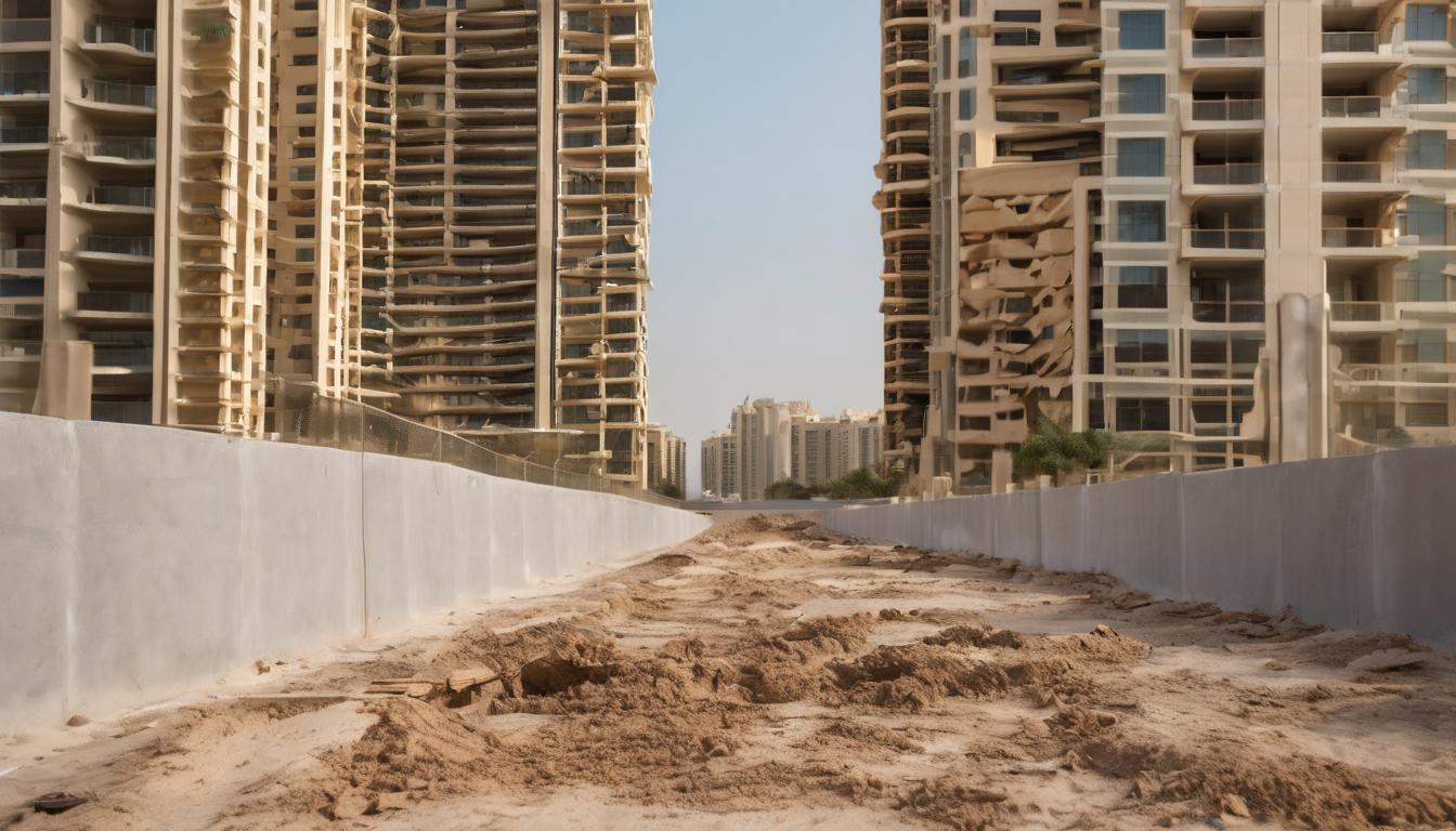 Infographic showing termite repair costs breakdown for Dubai commercial buildings like malls and warehouses, with AED price ranges and factors.