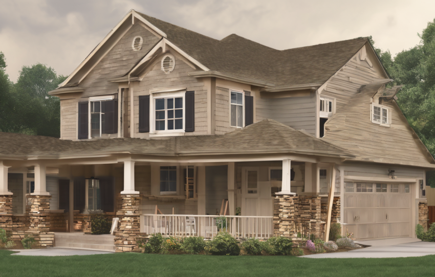 Illustration of a new construction project incorporating termite prevention strategies