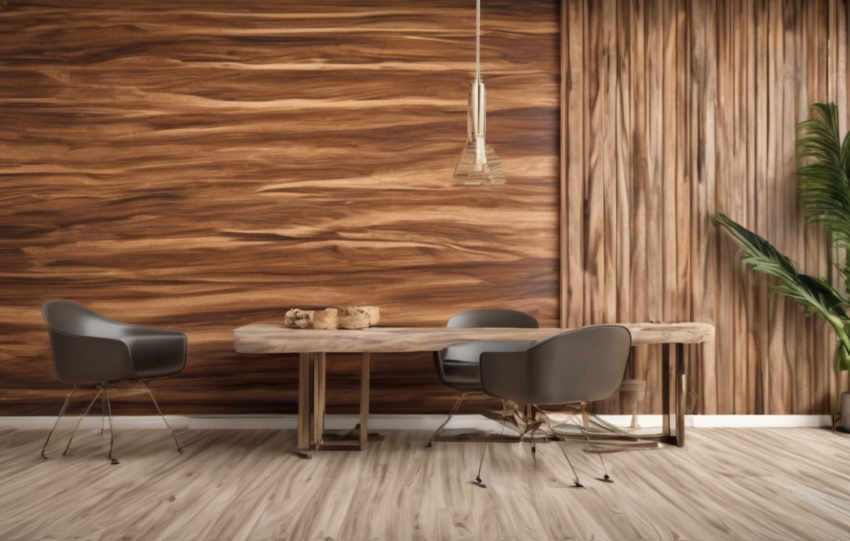 [Best Termite-resistant Wood Species for Dubai Villas - Teak, Cedar and Ipe woods with decorative wood samples]