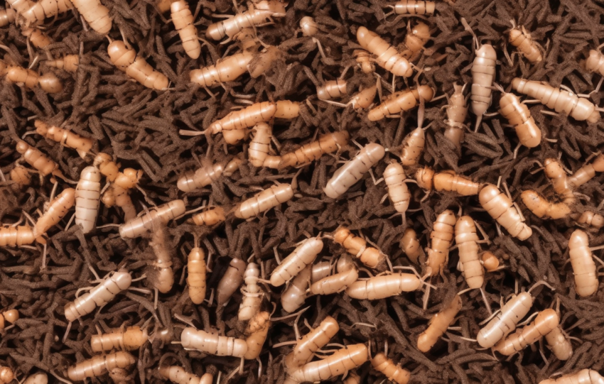Choosing the Right Termite Resistant Mulch for Dubai Gardens - Proper installation of termite-resistant mulch in a garden bed to prevent termite infestation.