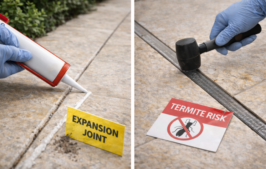 entry through expansion joints