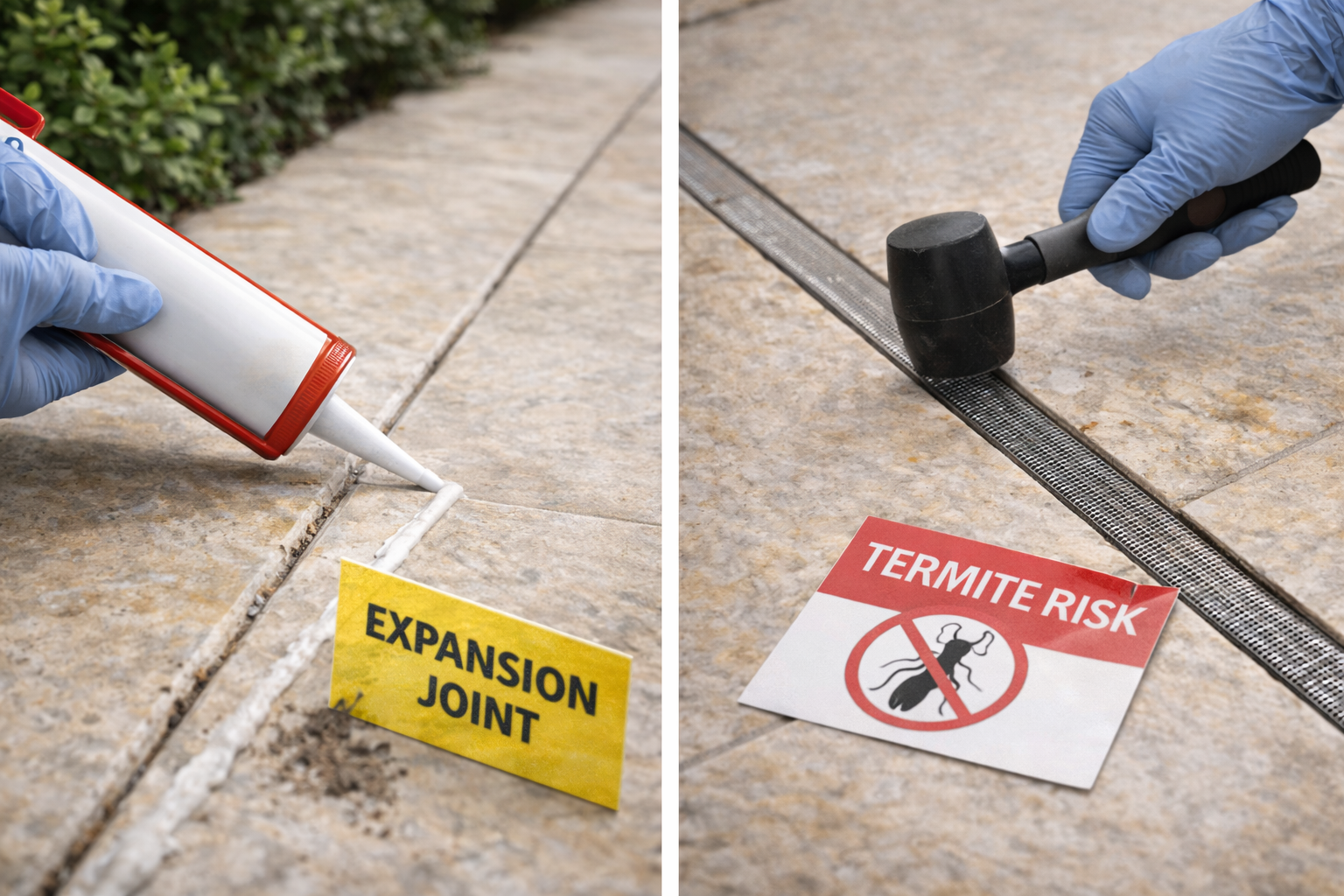 entry through expansion joints