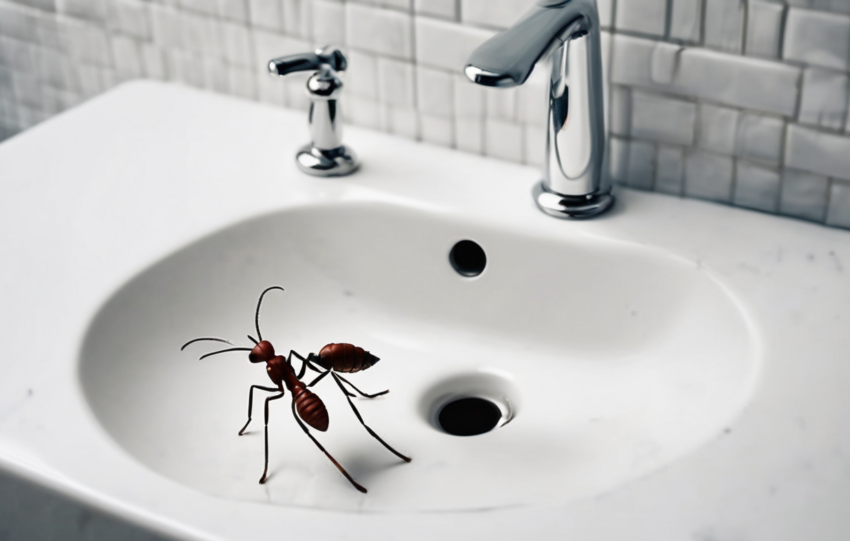 Is this a flying ant or termite in my bathroom sink? - winged insect identification guide