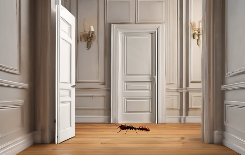 Is it a termite problem with the door frame? - termite damage inspection in Dubai villa