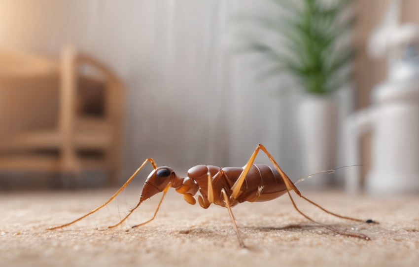 Best Anti Termite Control Services company in Sharjah Dubai - termite inspection technician using moisture meter