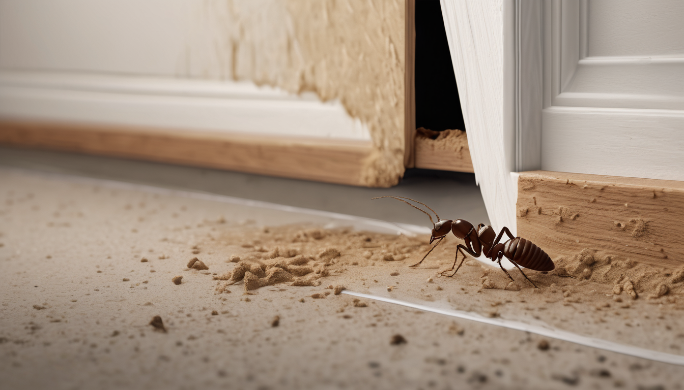 Emergency Termite Damage Control Services Dubai - technician conducting thermal inspection of villa wall