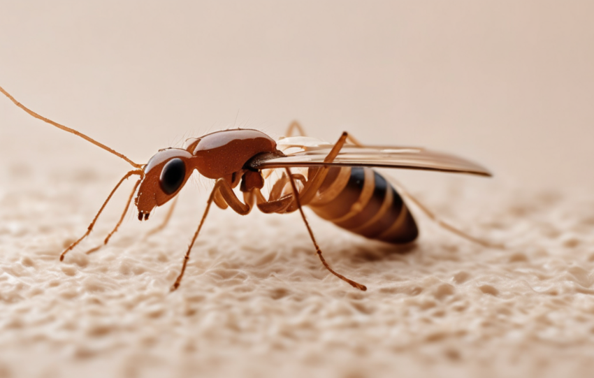Emergency Termite Swarm Treatment in Abu Dhabi - technician inspecting termite damage in UAE villa