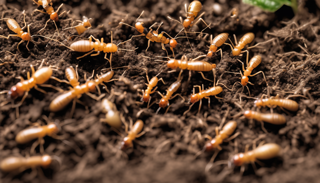 Identifying Termite Activity in Garden Soil Before Removal - expert inspecting Dubai garden soil for termite signs