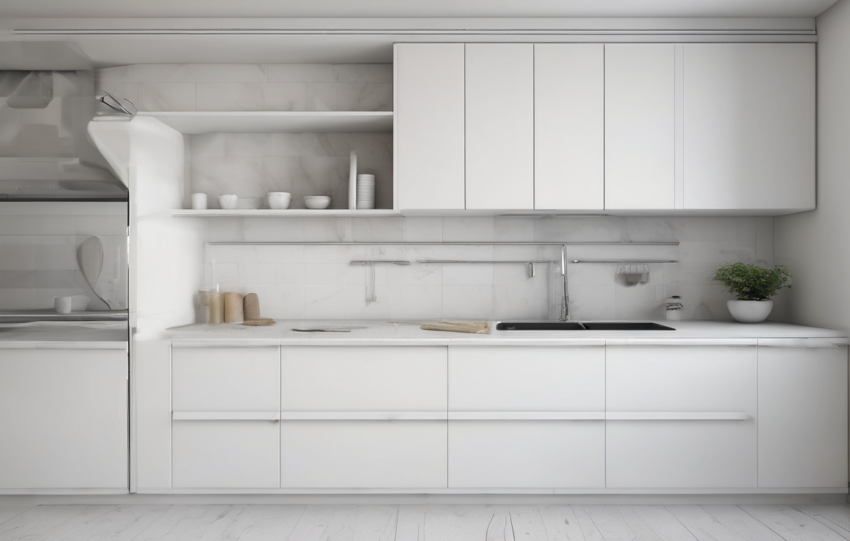 Post-Treatment Kitchen Cabinet Repair in Dubai - professional assessing cabinet damage