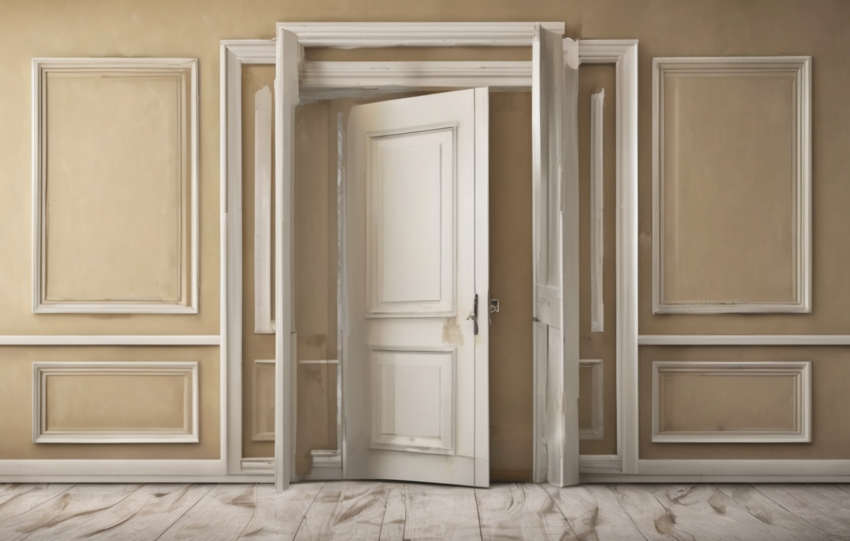 Repairing termite-damaged door frames in Dubai homes - professional technician assessing structural damage