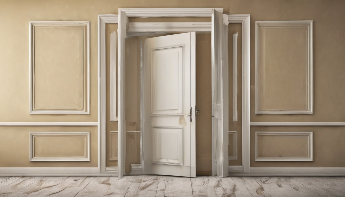 Repairing termite-damaged door frames in Dubai homes - professional technician assessing structural damage