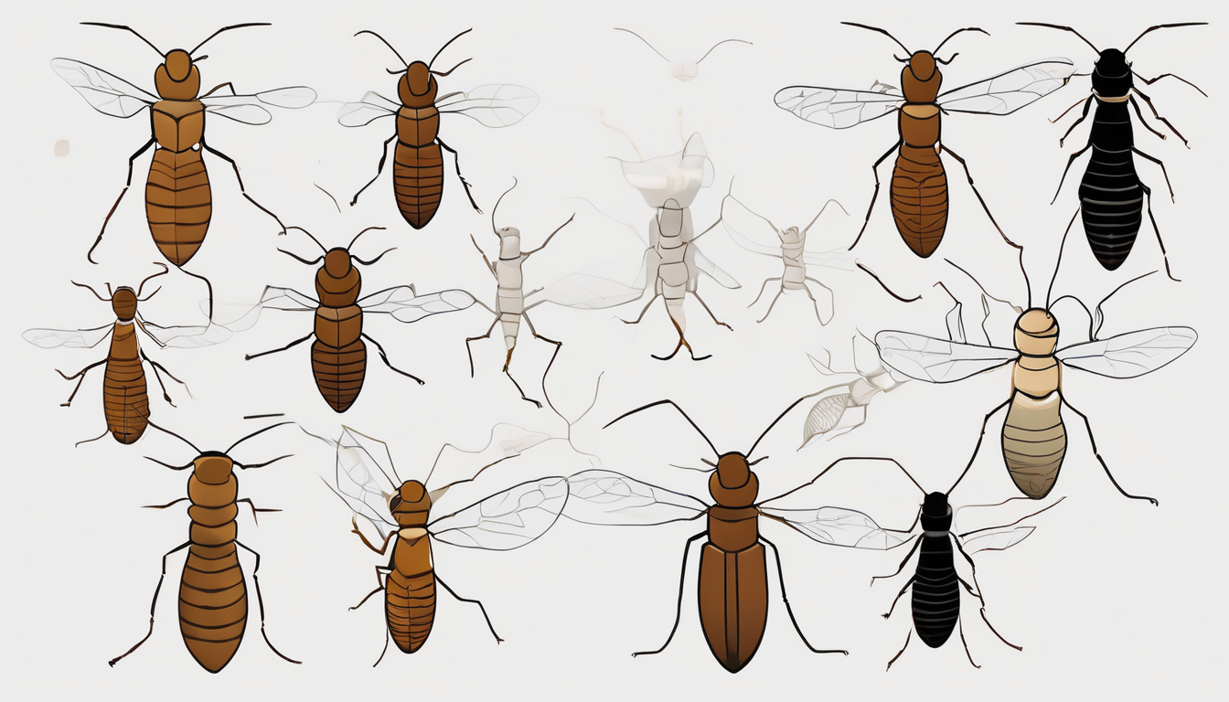 Subterranean Termite Swarmers Identification Guide - winged termites on Dubai villa wall