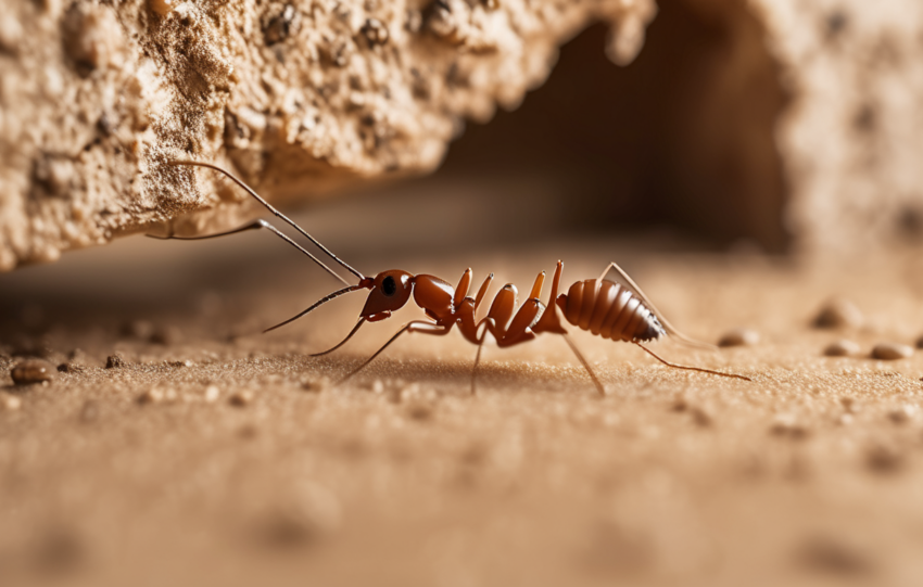 Subterranean Termite Treatment Methods in UAE - technician applying soil termiticide around Dubai villa foundation