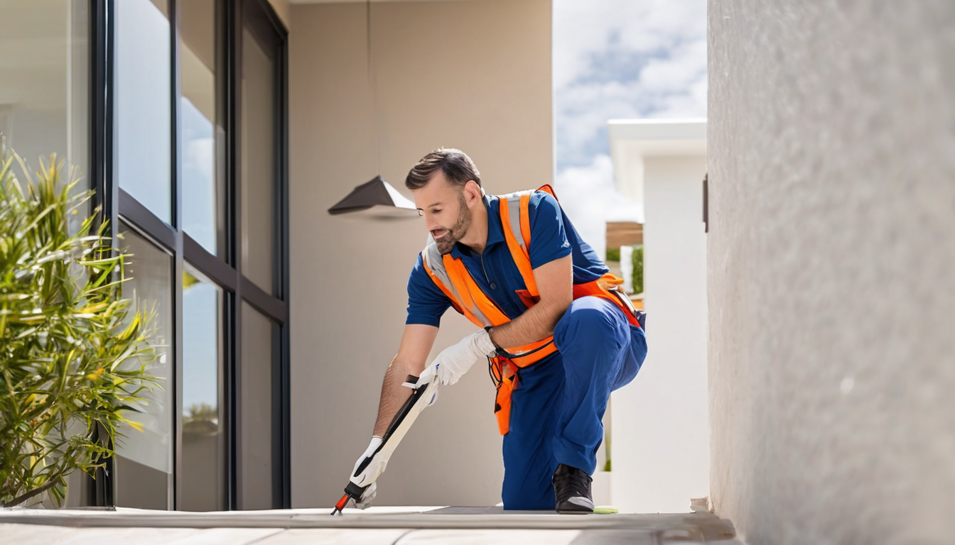 Termite Baiting System Installation Dubai Expert Overview - technician installing monitoring station