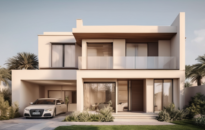 Termite Clearance Certificate Requirements Dubai - professional inspector examining villa foundation for termite activity with moisture meter and documentation tools