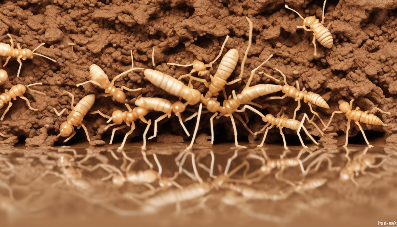 Why Do Termite Create Mud Tubes - cross-section showing construction layers and termite activity