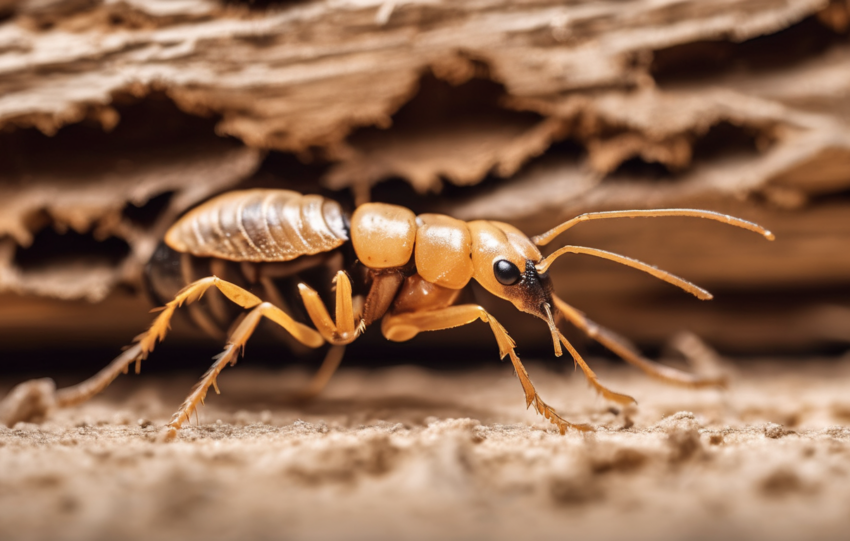 Termite Damage Insurance Claims Process in UAE - professional assessment of structural damage showing termite mud tubes and wood destruction in Dubai villa