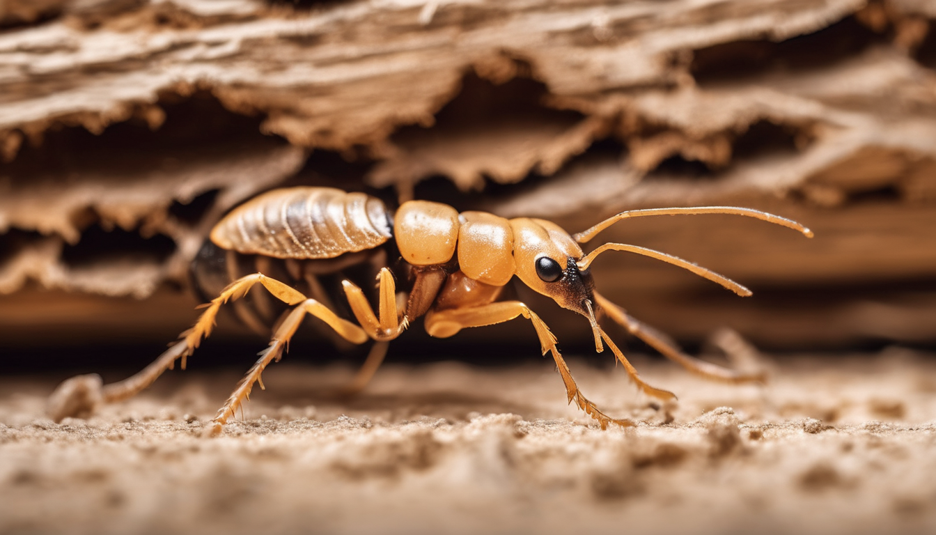 Termite Damage Insurance Claims Process in UAE - professional assessment of structural damage showing termite mud tubes and wood destruction in Dubai villa