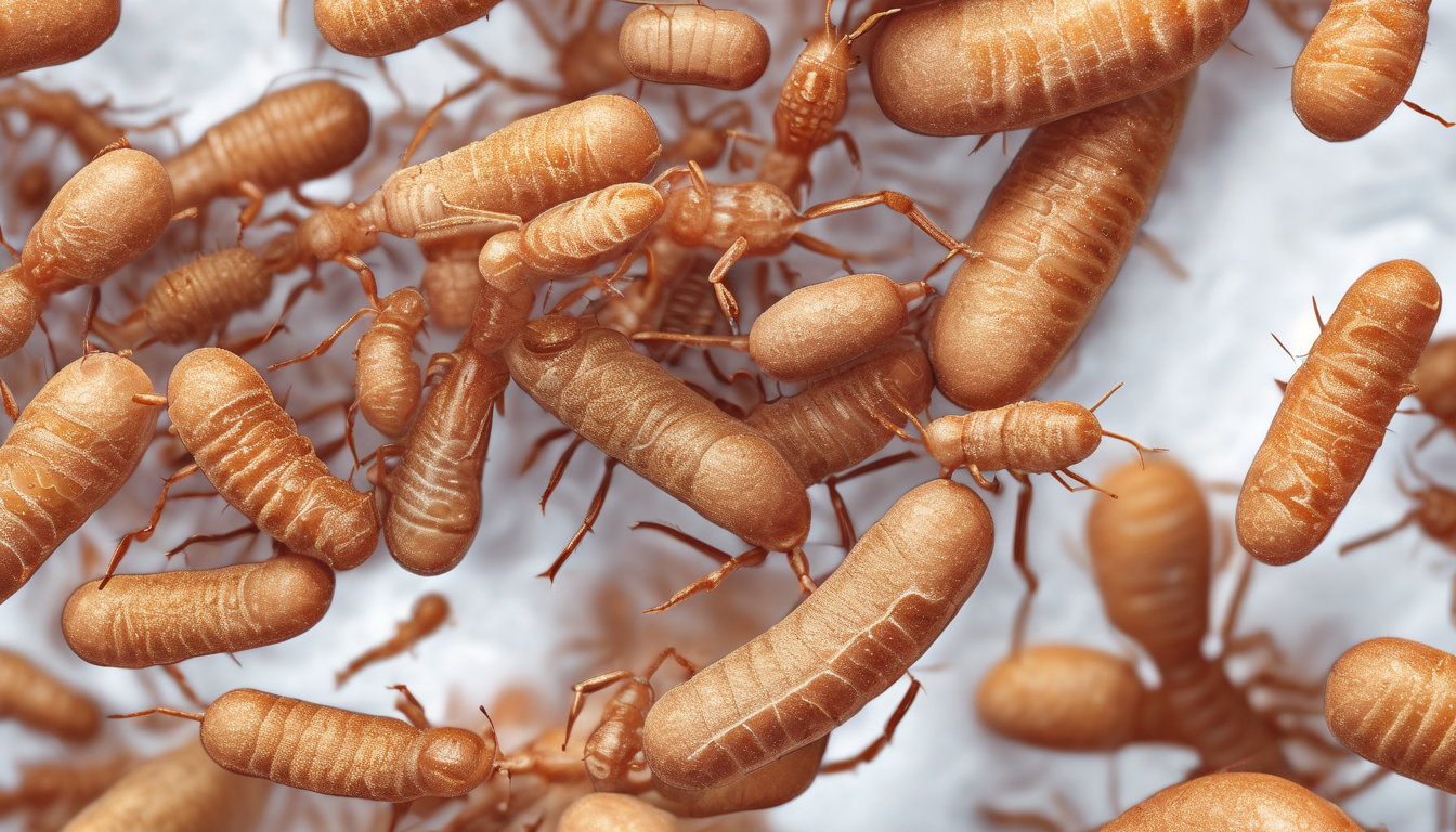 Termite Gut Microbes and Digestion Processes - microscopic view of termite digestive system