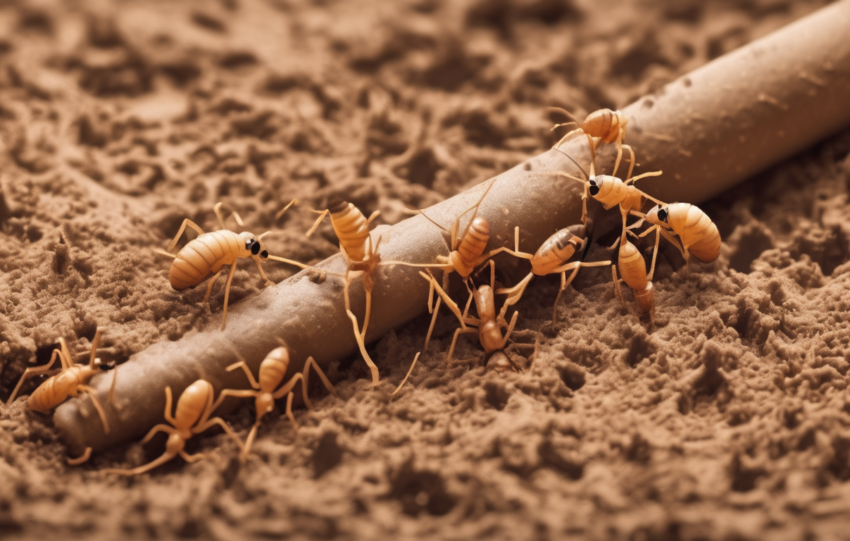 Termite Mud Tube Removal and Prevention Methods - expert technician inspecting mud tubes on Dubai villa foundation