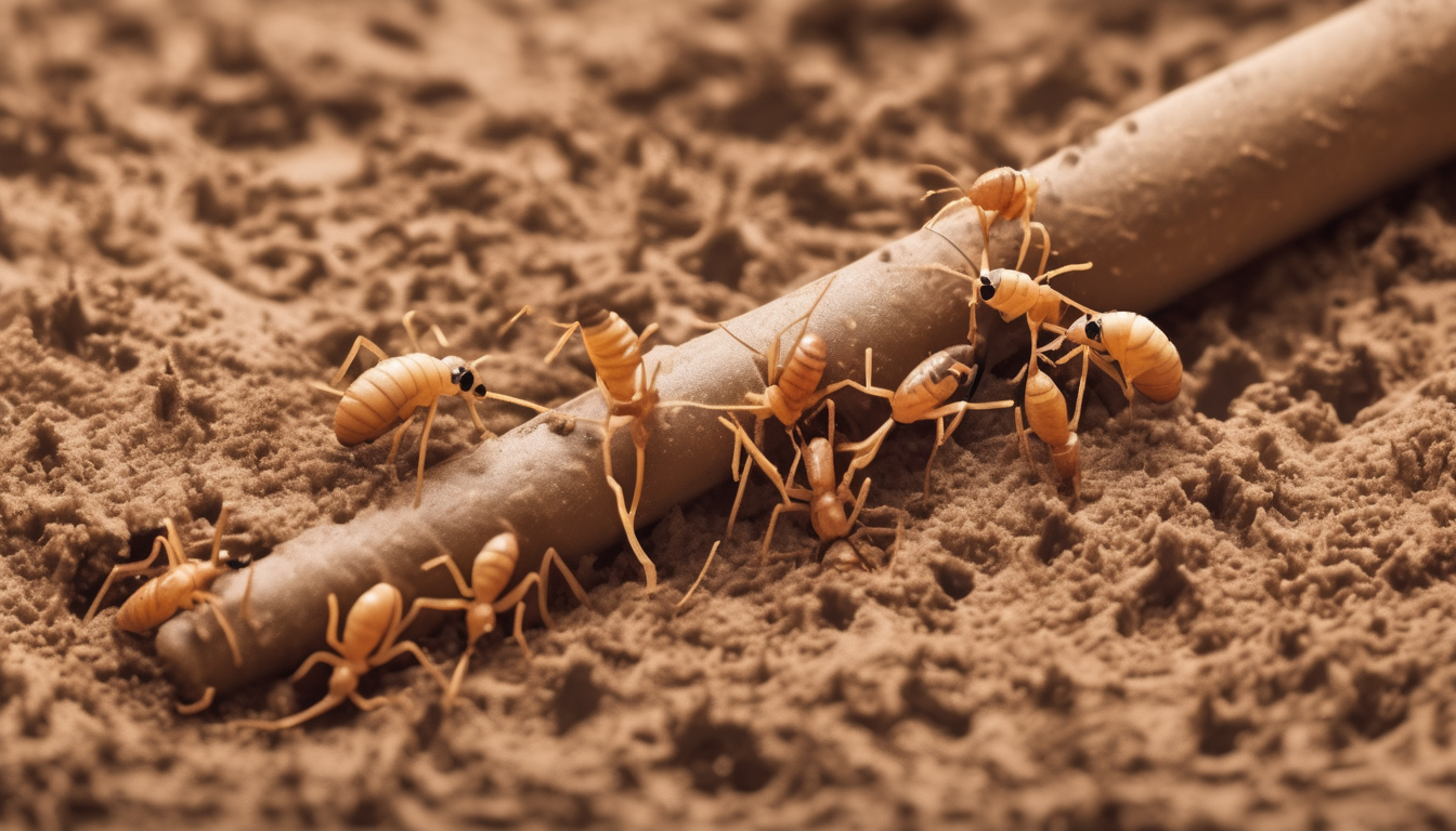 Termite Mud Tube Removal and Prevention Methods - expert technician inspecting mud tubes on Dubai villa foundation