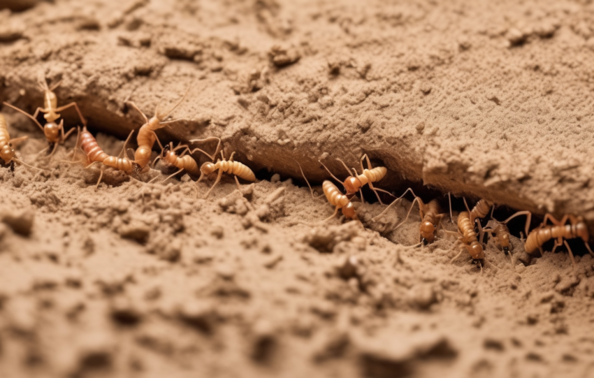 Termite Mud Tube Removal Methods in Dubai - professional technician inspecting termite damage