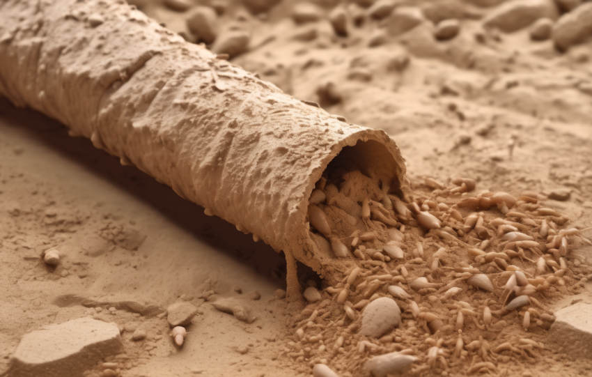 Termite Mud Tube Treatment Cost and Process in Dubai - professional technician inspecting termite mud tubes on Dubai villa foundation