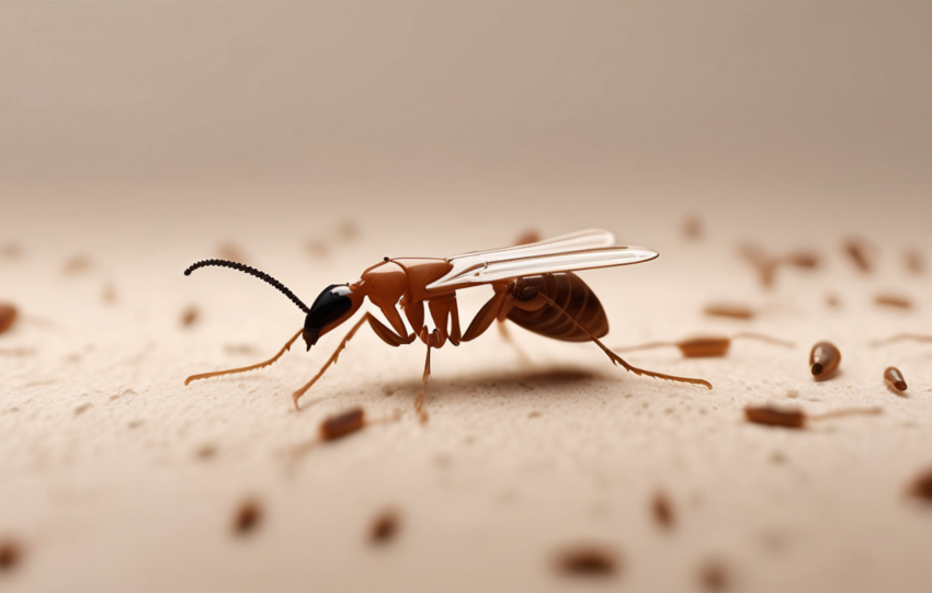 Termite Treatment Cost Dubai - Professional technician applying termiticide to Dubai villa foundation