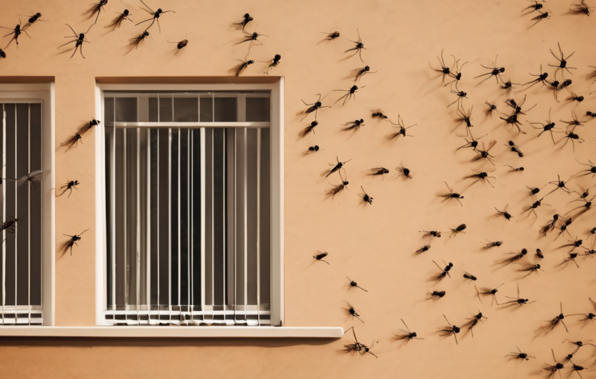 Flying Termite Swarm Season Dubai When to Expect Them - winged termites emerging during Dubai humidity