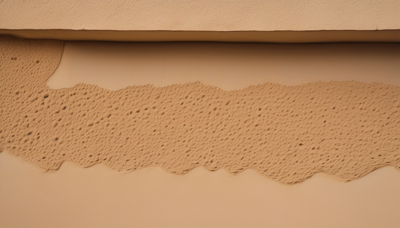 Identifying Termite Mud Tubes on Dubai Villa Walls - professional inspection of termite pathways on concrete foundation