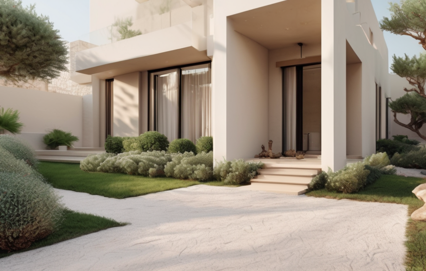 Soil Treatment for Termites Dubai Villa Pricing Guide - professional termite technician applying soil treatment around Dubai villa foundation