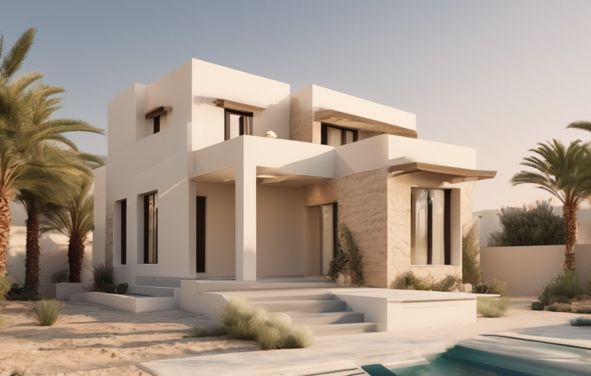 Termite Inspection Checklist for Sharjah Villas - professional technician examining villa foundation for termite activity